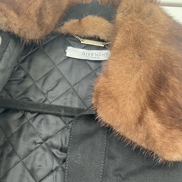 Givenchy Black Denim Cape/Poncho/Coat w/Mink Collar - Picture 15 of 16